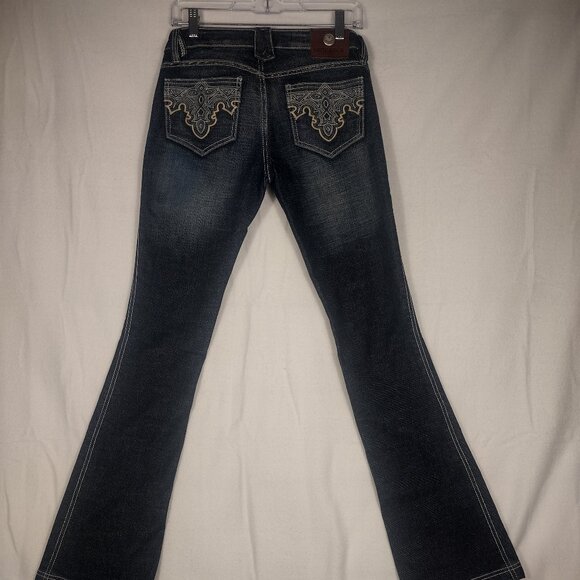ANTIK DENIM Women's Bootcut Jeans Embellished Pockets Dark Wash Size 27 - Picture 2 of 15